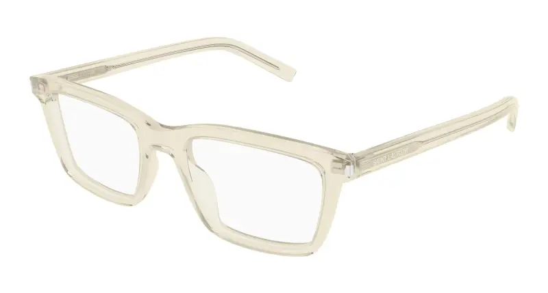 Unisex SL 842 004 Montature da vista Acetato Giallo Trasparente Squadrata
