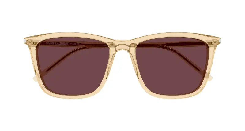 Unisex SL 851 005 Occhiali da sole Acetato Giallo Viola Squadrata miniatura 2