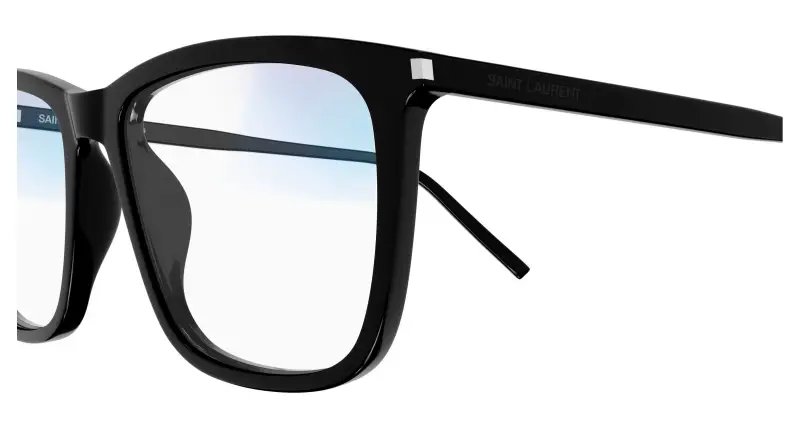 Unisex SL 851 006 Occhiali da sole Acetato Nero Trasparente Squadrata Fotocromatico miniatura 3