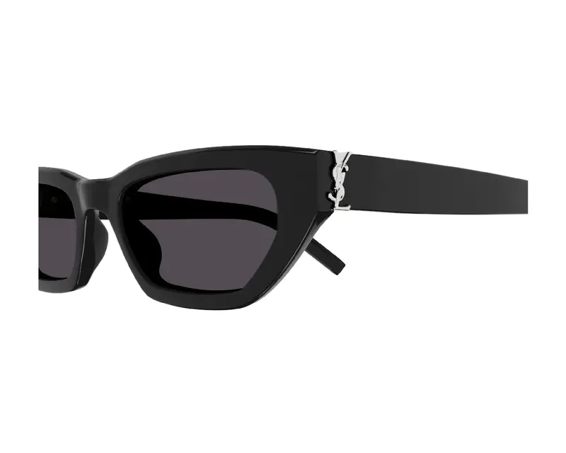 SAINT LAURENT Unisex SL M126 001 Occhiali da sole Acetato Nero Nero Squadrata Normale miniatura 2