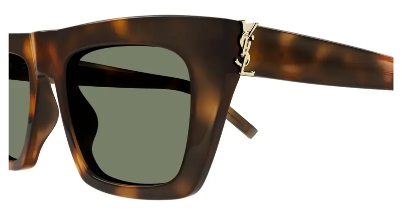 SAINT LAURENT Unisex SL M131 003 Occhiali da sole Acetato Havana Verde Squadrata miniatura 2