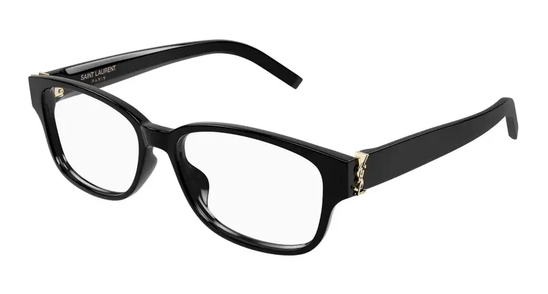 SAINT LAURENT Unisex SL M149 001 Montature da vista Acetato Nero Trasparente Squadrata