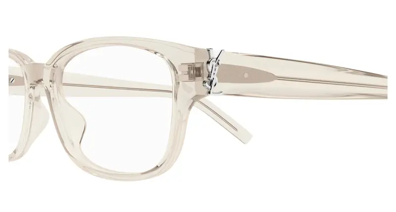SAINT LAURENT Unisex SL M149 008 Montature da vista Acetato Beige Trasparente Squadrata miniatura 2