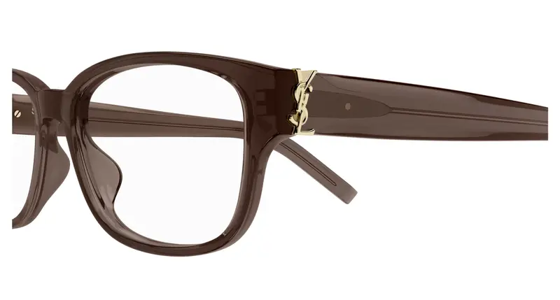 SAINT LAURENT Unisex SL M149 011 Montature da vista Acetato Marrone Trasparente Squadrata miniatura 2
