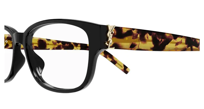 SAINT LAURENT Unisex SL M149 012 Montature da vista Acetato Nero Trasparente Squadrata miniatura 2