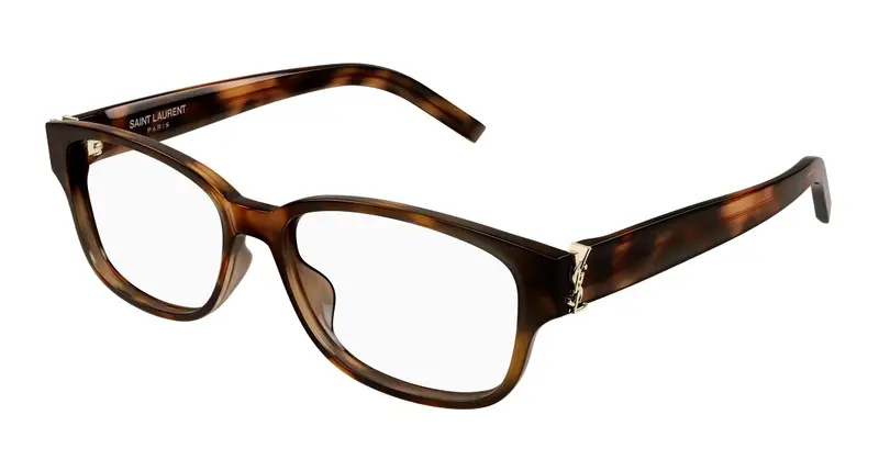 SAINT LAURENT Unisex SL M149/F 003 Montature da vista Acetato Havana Trasparente Squadrata