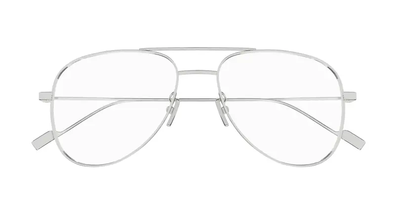 SAINT LAURENT Uomo CLASSIC 11 YSL 002 Montature da vista Metallo Argento Trasparente Pilot Antiriflesso miniatura 2