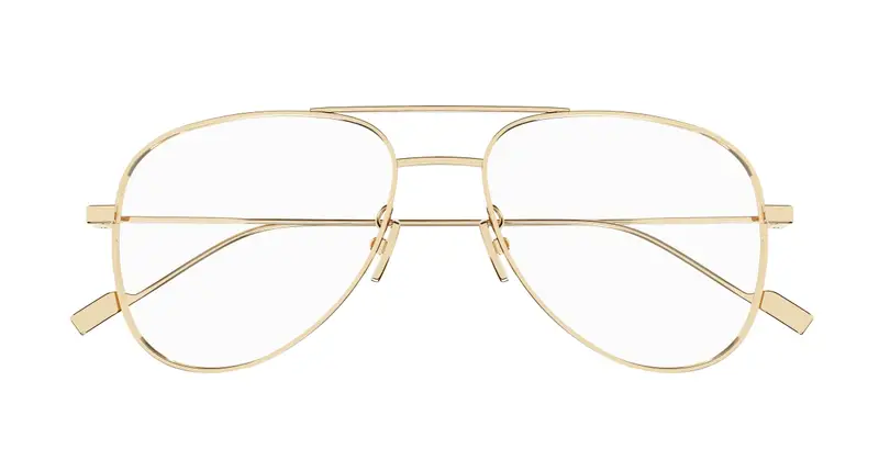 SAINT LAURENT Uomo CLASSIC 11 YSL 003 Montature da vista Metallo Oro Trasparente Pilot Antiriflesso miniatura 2