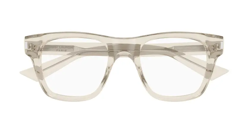 Uomo SAINT LAURENT SL 875 OPT 010 Montature da vista Acetato Beige Trasparente Squadrata miniatura 2