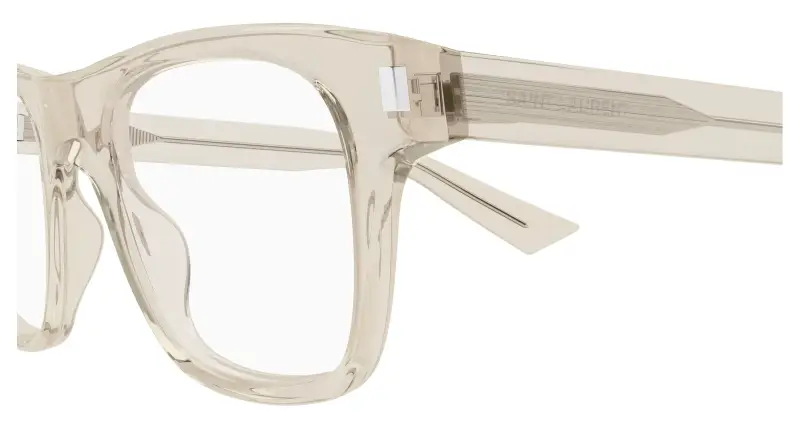 Uomo SAINT LAURENT SL 875 OPT 010 Montature da vista Acetato Beige Trasparente Squadrata miniatura 3