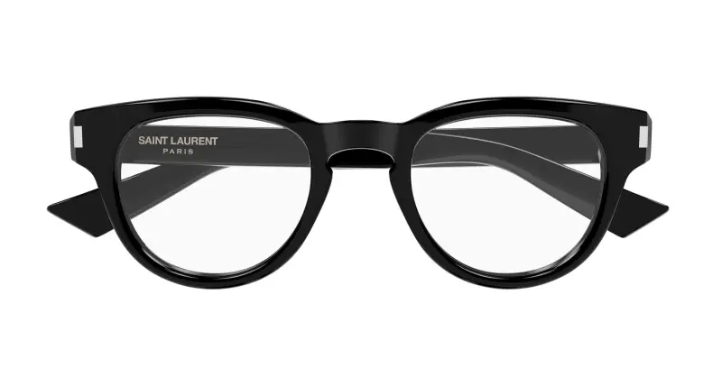 Uomo SAINT LAURENT SL 876 OPT 001 Montature da vista Acetato Nero Trasparente Rotonda miniatura 2
