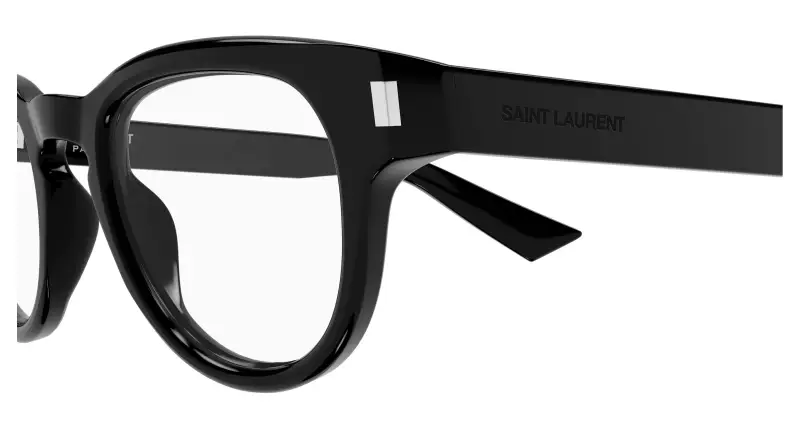 Uomo SAINT LAURENT SL 876 OPT 001 Montature da vista Acetato Nero Trasparente Rotonda miniatura 3