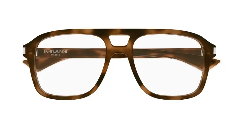 Uomo SAINT LAURENT SL 881 OPT 003 Montature da vista Acetato Havana Trasparente Squadrata miniatura 2