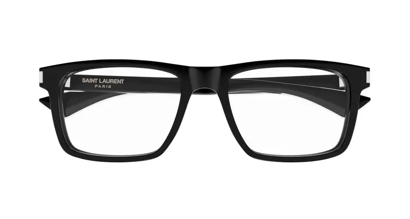 Uomo SAINT LAURENT SL 882 006 Montature da vista Acetato Nero Trasparente Squadrata miniatura 2