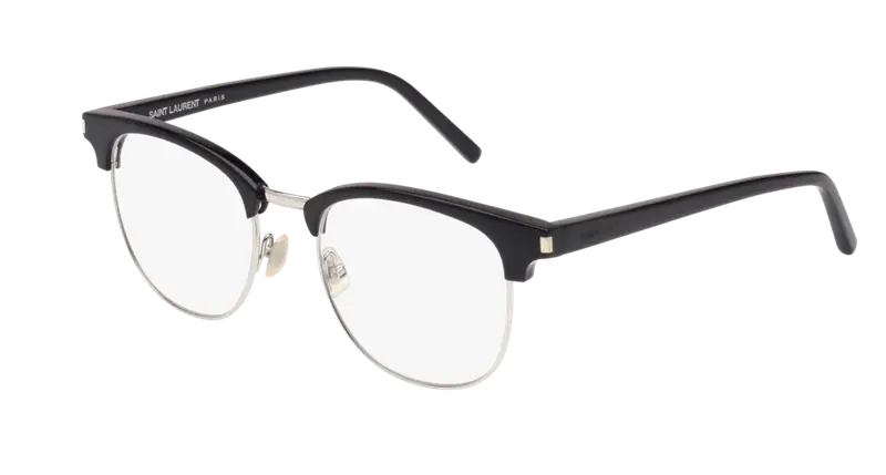 SAINT LAURENT Uomo SL 104 001 Montature da vista Acetato Nero  Squadrata