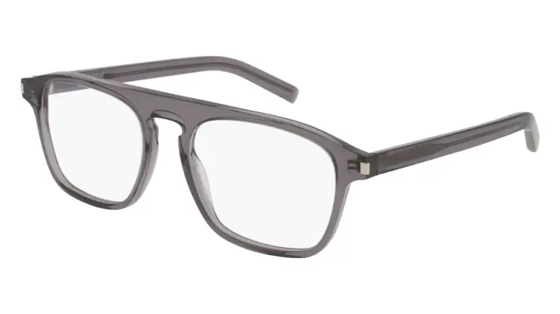 Uomo SL 157 003 Montature da vista Acetato Grigio Trasparente Squadrata