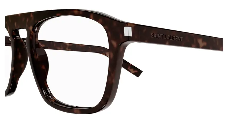 SAINT LAURENT Uomo SL 157 007 Montature da vista Acetato Havana Trasparente Squadrata miniatura 2