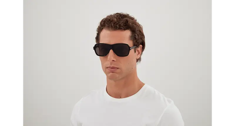 SAINT LAURENT Occhiali da sole Uomo Nero 854096 miniatura 3