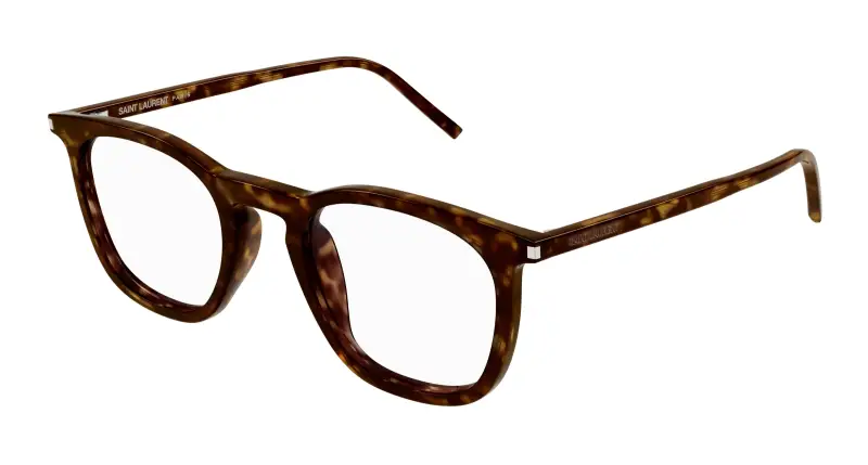Uomo SL 623 OPT 002 Montature da vista Acetato Havana Trasparente Rotonda