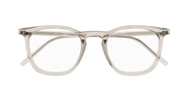 Uomo SL 623 OPT 004 Montature da vista Acetato Beige Trasparente Rotonda miniatura 2