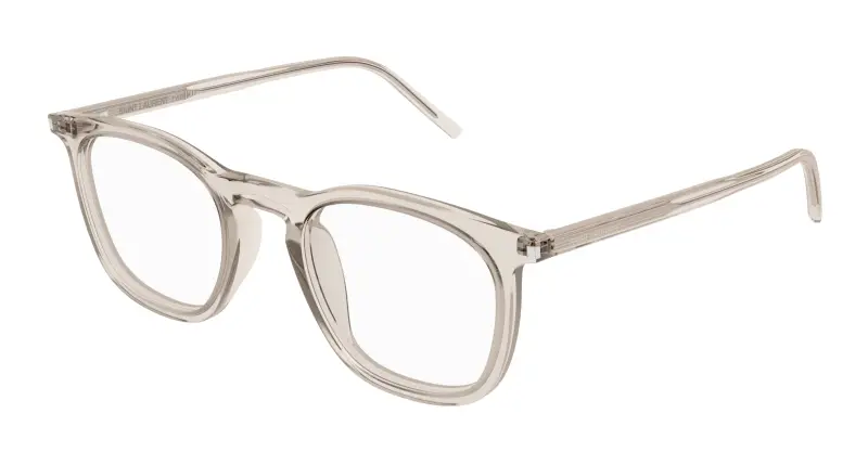 Uomo SL 623 OPT 004 Montature da vista Acetato Beige Trasparente Rotonda