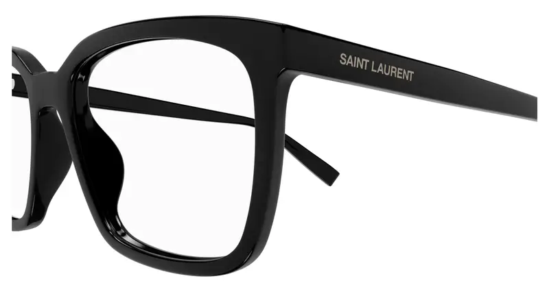 SAINT LAURENT Uomo SL 672 001 Montature da vista Acetato Nero Trasparente Squadrata miniatura 2
