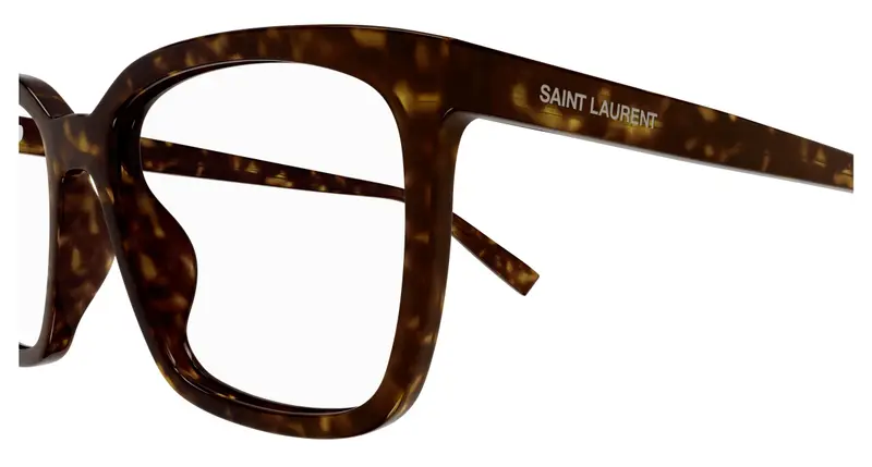 SAINT LAURENT Uomo SL 672 002 Montature da vista Acetato Havana Trasparente Squadrata miniatura 2
