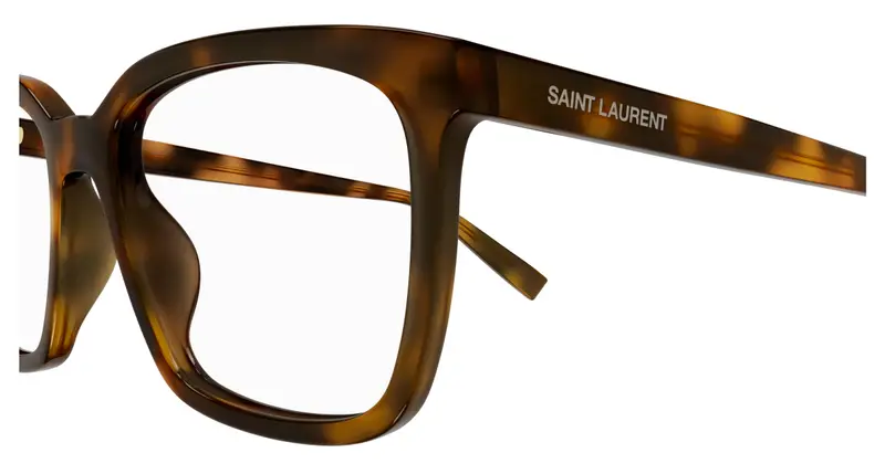 SAINT LAURENT Uomo SL 672 003 Montature da vista Acetato Havana Trasparente Squadrata miniatura 2