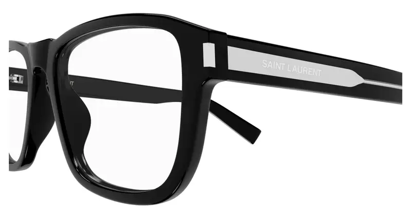 SAINT LAURENT Uomo SL 710 OPT 001 Montature da vista Acetato Nero Trasparente Squadrata miniatura 2