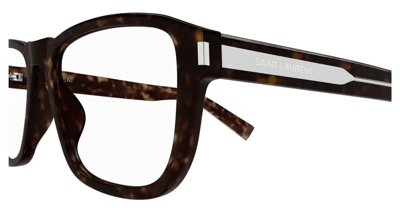 SAINT LAURENT Uomo SL 710 OPT 002 Montature da vista Acetato Havana Trasparente Squadrata miniatura 2