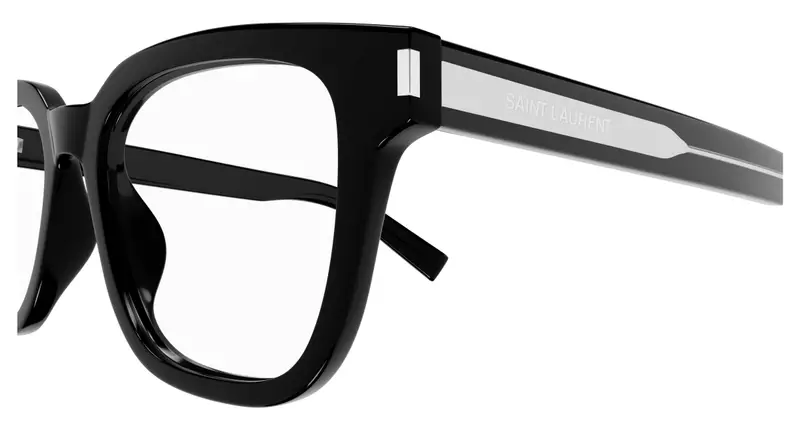 SAINT LAURENT Uomo SL 711 OPT 001 Montature da vista Acetato Nero Trasparente Squadrata miniatura 2