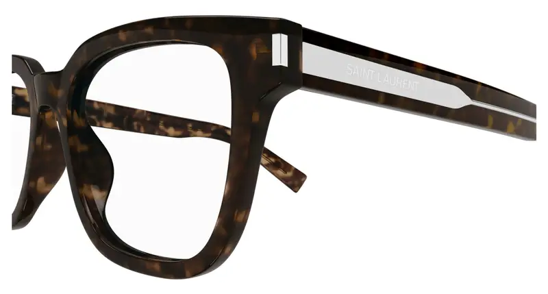 SAINT LAURENT Uomo SL 711 OPT 002 Montature da vista Acetato Havana Trasparente Squadrata miniatura 2