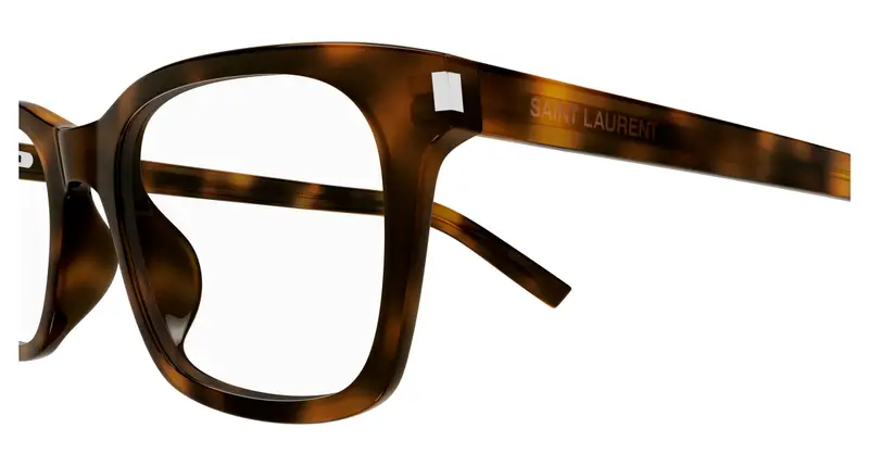 SAINT LAURENT Uomo SL 718 SLIM 003 Montature da vista Acetato Havana Trasparente Squadrata miniatura 2