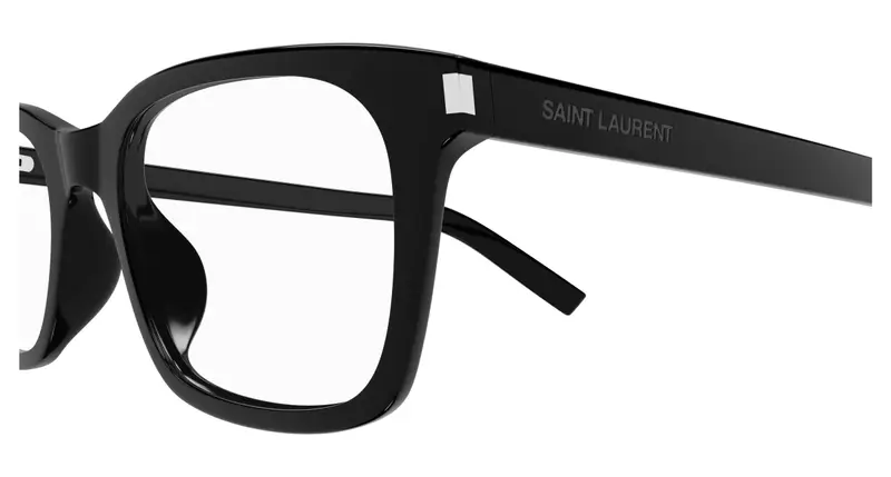 SAINT LAURENT Uomo SL 718 SLIM 005 Montature da vista Acetato Nero Trasparente Squadrata miniatura 2