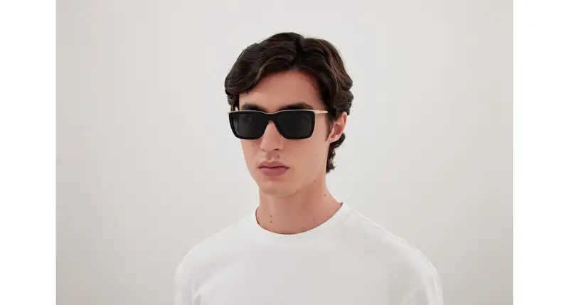 SAINT LAURENT Occhiali da sole Uomo Nero 876621 miniatura 3