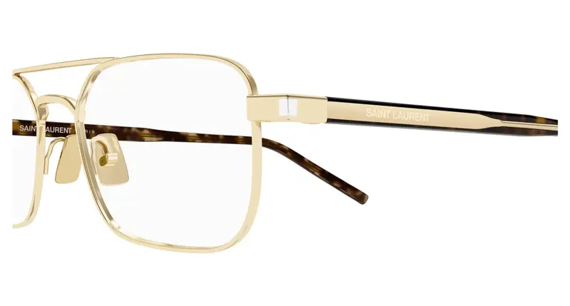 SAINT LAURENT Uomo SL 780 002 Montature da vista Metallo Oro Trasparente Squadrata miniatura 2