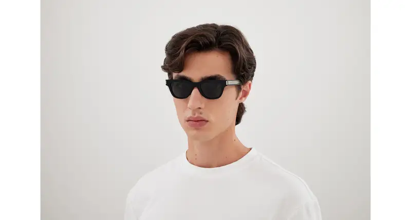 SAINT LAURENT Occhiali da sole Uomo Nero 876735 miniatura 3