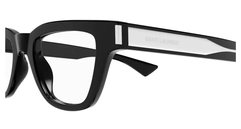 SAINT LAURENT Uomo SL 789 JACQUES OPT 001 Montature da vista Acetato Nero Trasparente Squadrata miniatura 2