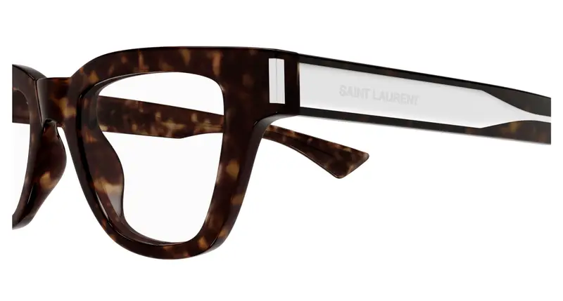 SAINT LAURENT Uomo SL 789 JACQUES OPT 002 Montature da vista Acetato Havana Trasparente Squadrata miniatura 2
