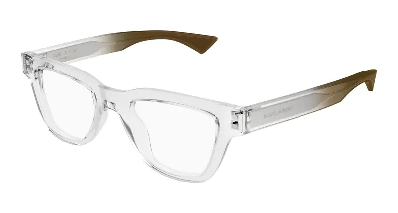 SAINT LAURENT Uomo SL 789 JACQUES OPT 003 Montature da vista Acetato Cristallo Trasparente Squadrata