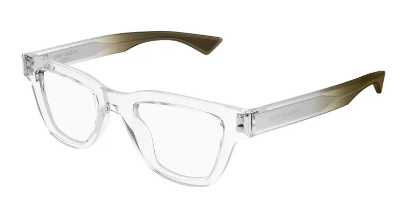 SAINT LAURENT Uomo SL 789 JACQUES OPT 004 Montature da vista Acetato Cristallo Trasparente Squadrata