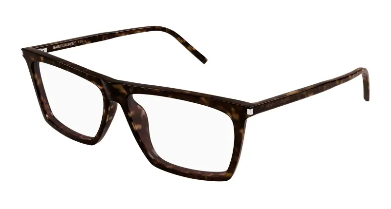 Uomo SL 803 002 Montature da vista Acetato Havana Trasparente Squadrata