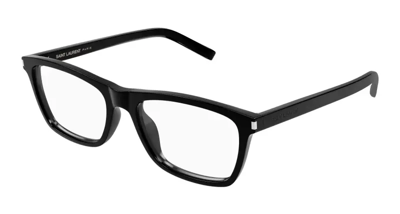Uomo SL 841 005 Montature da vista Acetato Nero Trasparente Squadrata