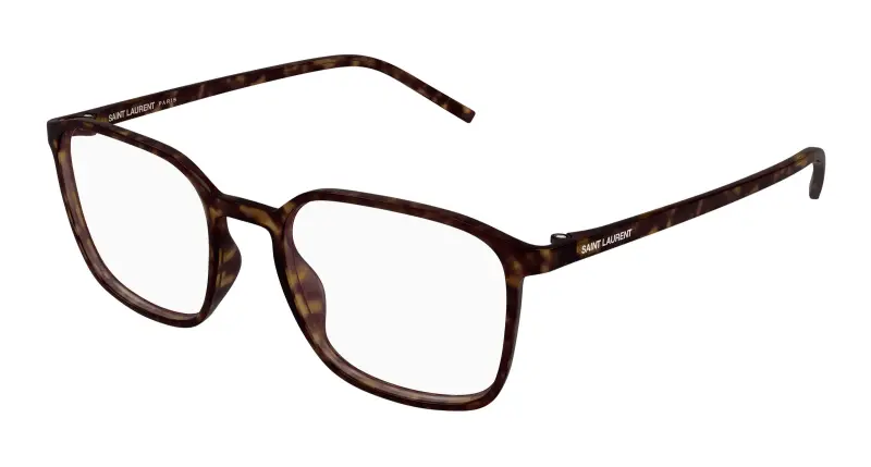 Uomo SL 845 002 Montature da vista Bio-iniettato Havana Trasparente Squadrata