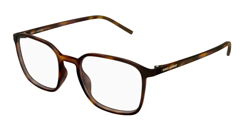 Uomo SL 845 003 Montature da vista Bio-iniettato Havana Trasparente Squadrata