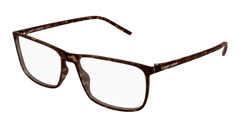Uomo SL 846 006 Montature da vista Bio-iniettato Havana Trasparente Squadrata