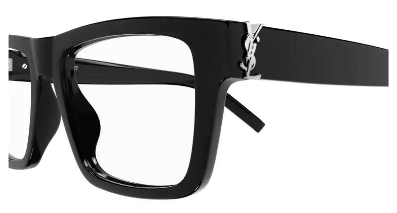 SAINT LAURENT Uomo SL M10_B 001 Montature da vista Acetato Nero Trasparente Squadrata miniatura 2