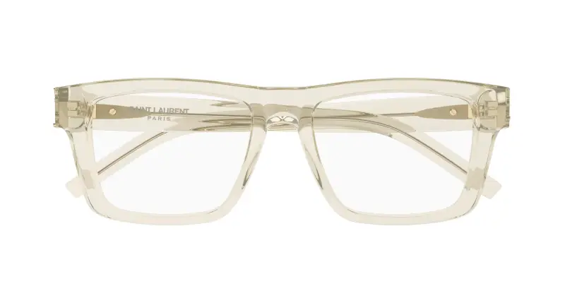 Uomo SL M10_B 004 Montature da vista Acetato Giallo Trasparente Squadrata miniatura 2