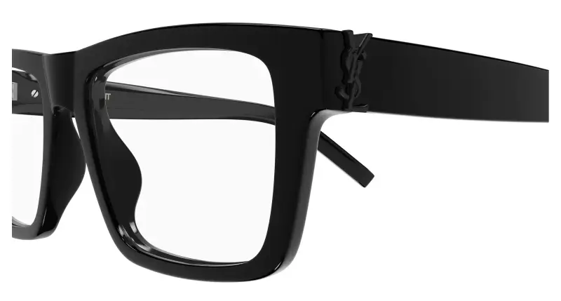 Uomo SL M10_B 005 Montature da vista Acetato Nero Trasparente Squadrata miniatura 3