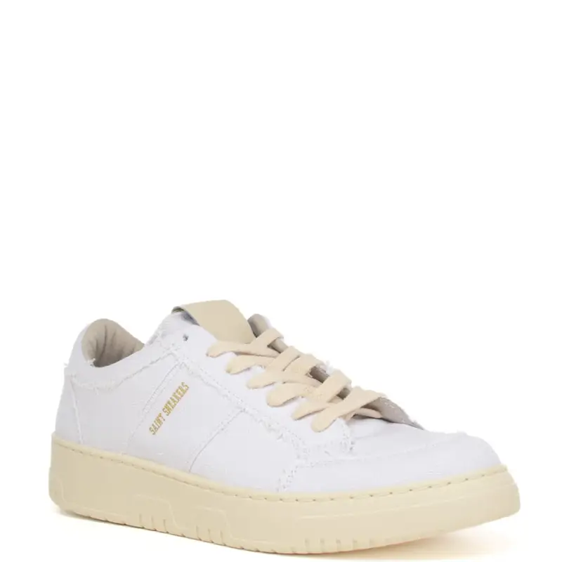 Saint Sneakers sneakers da uomo denim m in tessuto sfrangiato bianco off white miniatura 2